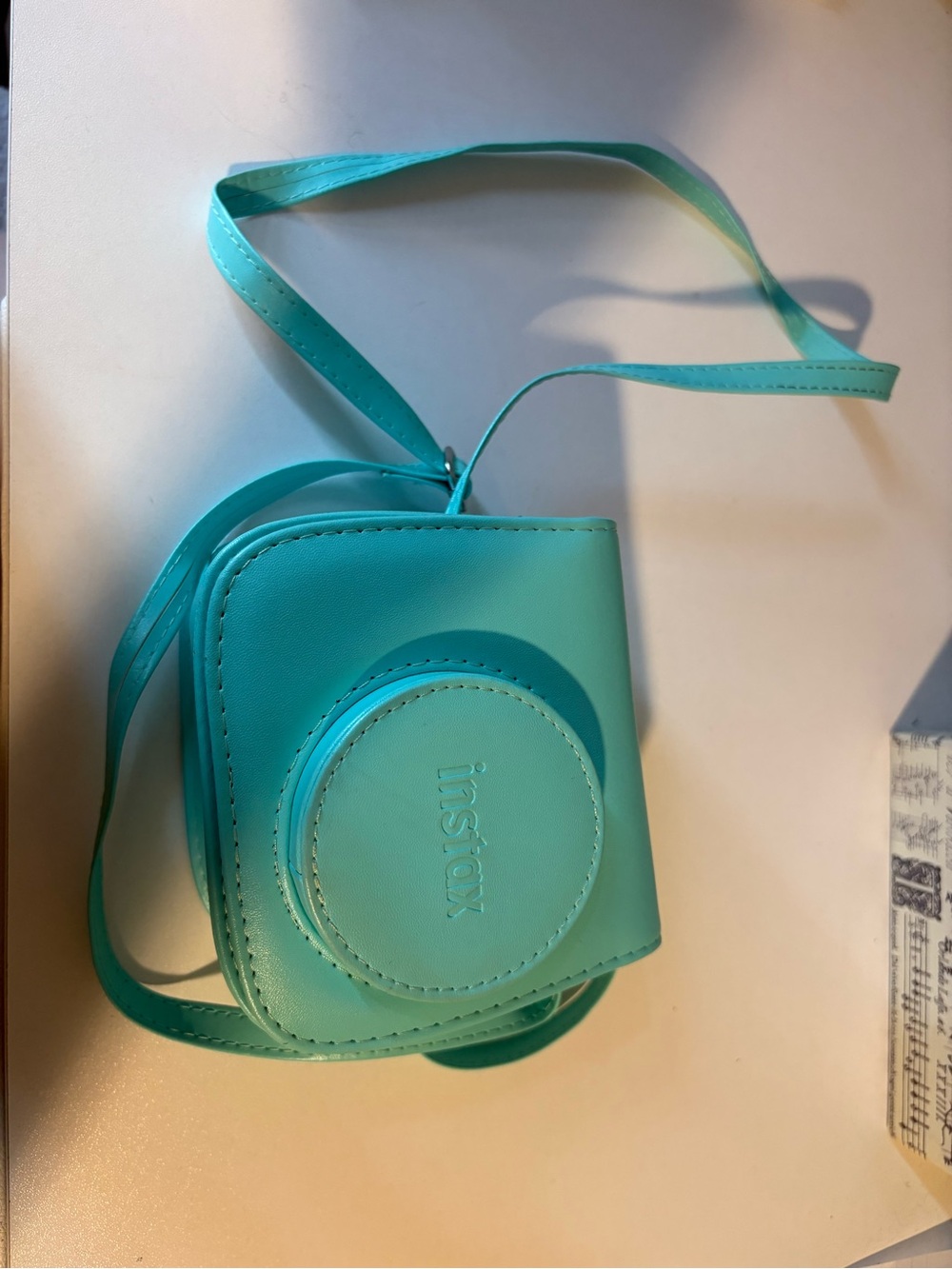 Instax Aqua Teal Camera Case with Strap